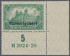 Memel: 1920, Freimarke Deutsches Reich 1,25 M Mit Aufdruck, Einwandfrei Postfrisch Aus Der Unteren R - Memelland 1923