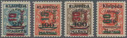 Memel: 1923, Freimarken, Kompletter Satz Mit Mehreren Aufdrucken In Type I, Jeder Wert Tiefst Geprüf - Memel (Klaïpeda) 1923