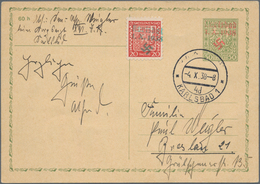 Sudetenland - Karlsbad - Ganzsachen: 1938, Bedarfsgerecht Verwendete Ganzsachenpostkarte Mit Wst. St - Ocupación 1938 – 45