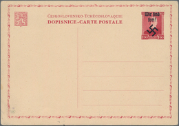 Sudetenland - Rumburg: 1938, Ganzsachenpostkarte Mit Wst. Präsident Masaryk 1,50 Korony Rot Mit Schw - Sudetenland