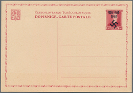 Sudetenland - Rumburg: 1938, Ganzsachenpostkarte Mit Wst. Präsident Masaryk 1,50 Korony Rot Mit Schw - Région Des Sudètes