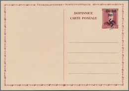Sudetenland - Rumburg: 1938, Ganzsachenpostkarte Mit Wst. Präsident Masaryk 1,50 Korony Rot Mit Schw - Sudetes