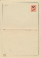 Sudetenland - Rumburg: 1938, Ungebrauchter Kartenbrief Mit Wst. Staatswappen 1 Koruna Rot Mit Radial - Région Des Sudètes