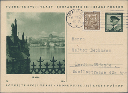 Dt. Besetzung II WK - Böhmen Und Mähren - Ganzsachen: 1939, Zwei Bedarfs- Und Portogerecht (beide Mi - Occupazione 1938 – 45