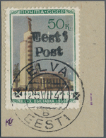 Dt. Besetzung II WK - Estland - Elwa: 1941, 30 Kop. Allunionsausstellung 1940 Mit Aufdruck Auf Brief - Bezetting 1938-45