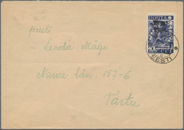 Dt. Besetzung II WK - Estland - Elwa: 1941, 50 K Schwarzlilaultramarin "Sportabzeichen GTO" Mit Aufd - Ocupación 1938 – 45