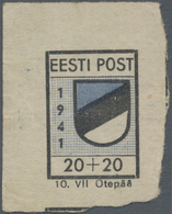 Dt. Besetzung II WK - Estland - Odenpäh (Otepää): 1941, Intereressante Fälschung Der 20+20 Kopeken W - Besetzungen 1938-45