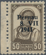 Dt. Besetzung II WK - Estland - Pernau (Pärnu): 1941, 50 Kop Bäuerin In Haupttype I Postfrisch Vom L - Occupazione 1938 – 45
