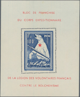 Dt. Besetzung II WK - Frankreich - Privatausgaben: Legionärsmarken: 1941, Eisbär-Block Mit Abart: Se - Besetzungen 1938-45