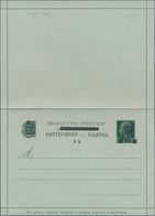 Dt. Besetzung II WK - Laibach - Ganzsachen: 1944, Ungebrauchter Kartenbrief Wst. 25 Cent Grün König - Besetzungen 1938-45