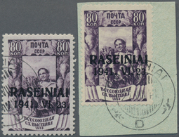 Dt. Besetzung II WK - Litauen - Rossingen (Raseiniai): 1941, 80 Kop. Sondermarke Allunions-Ausstellu - Occupazione 1938 – 45