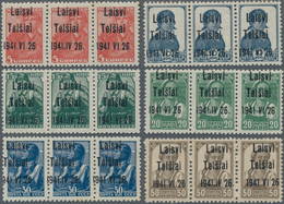 Dt. Besetzung II WK - Litauen - Telschen (Telsiai): 1941, 5 K - 60 K Freimarken "Werktätige", Komple - Occupation 1938-45
