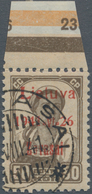 Dt. Besetzung II WK - Litauen - Zargrad (Zarasai): 1941, 50 K Lebhaftbraun Freimarke "Werktätige" Vo - Occupazione 1938 – 45