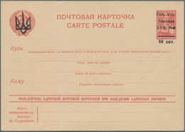 Dt. Besetzung II WK - Ukraine - Ganzsachen: 1941, Ungebrauchte Ganzsachenpostkarte Der Sowjetunion W - Ocupación 1938 – 45