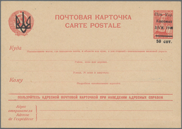 Dt. Besetzung II WK - Ukraine - Ganzsachen: 1941, Ungebrauchte Ganzsachenpostkarte Der Sowjetunion W - Ocupación 1938 – 45