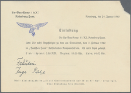 Feldpost 2. Weltkrieg: 1940, Feldpost-Ortsbrief Aus ROTENBURG(HANNOVER) 2, 29.1.40, Inliegend Einlad - Altri & Non Classificati