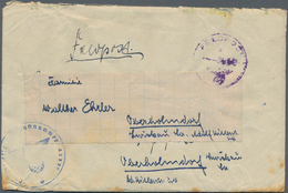 Feldpost 2. Weltkrieg: 1942 (8.4.), Blauer Palmenstempel (Moschee Mit Palme) Rückseitig Auf Leicht R - Altri & Non Classificati