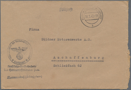 Feldpost 2. Weltkrieg: 1942 (16.1.), KUMMERSDORF SCHIESSPLATZ "b" Auf FP-Dienstbrief Mit Dienstsiege - Sonstige & Ohne Zuordnung