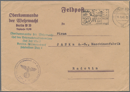 Feldpost 2. Weltkrieg: 1943, Feldpost-Vordruckbrief Vom Oberkommando Der Wehrmacht Mit Serienstempel - Altri & Non Classificati