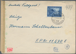 Feldpost 2. Weltkrieg: 1944 (19.3.), 30 Rp Fürstentum Liechtenstein Auf Brief Von Frau Maria Schelle - Sonstige & Ohne Zuordnung