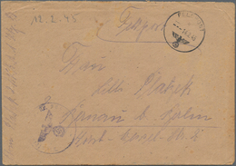 Feldpost 2. Weltkrieg: 1945 (14.2.), Ausgeflogener Brief (Briefinhalt: "Königsberg, Den 12.2.45" Aus - Andere & Zonder Classificatie