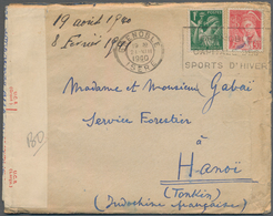 Zensurpost: 1940, France, 1 F Green "Iris" And 30 C Red "Mercury", Mixed Franking On Cover With Full - Other & Unclassified