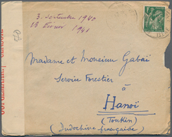 Zensurpost: 1940, France, 1 F Green "Iris", Single Franking On Cover With Full Content, Sent From ST - Altri & Non Classificati