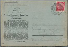 KZ-Post: 1941 (21.1.), 12 Pfg. Hindenburg Mit Stempel FÜRSTENBERG (Meckl.) Auf Vordruckbrief (Lajour - Lettres & Documents