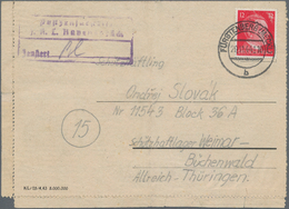 KZ-Post: 1944/45, Ravensbrück/Buchenwald, Zwei Vordruckkartenbriefe Aus Der Korrespondenz Eines Ehep - Covers & Documents