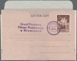 Lagerpost: Lübeck: 1945/46, 2 Ungebrauchte Feldpost-Faltbriefe Der Polnischen Lagerpost LÜBECK Sowie - Other & Unclassified