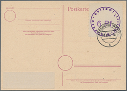 Deutsche Lokalausgaben Ab 1945: ARNSBERG: 1945, Gebührenzettel 6 Pf Gezähnt Auf Blanko-Ganzsache, Si - Altri & Non Classificati