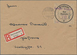 Deutsche Lokalausgaben Ab 1945: BAD NAUHEIM, 1946, Postverschlußzettel Mit Wertangabe '70' (Pf) In S - Autres & Non Classés