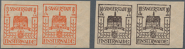 Deutsche Lokalausgaben Ab 1945: FINSTERWALDE: 1946, Wiederaufbau 8+7 Pf Und 10+8 Pf Auf Dünnem Papie - Sonstige & Ohne Zuordnung