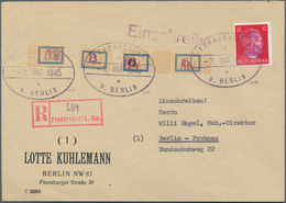 Deutsche Lokalausgaben Ab 1945: 1945, Einschreiben Ab FREDERSDORF 14. SEP 1945 Frankiert Je Mit 3-er - Altri & Non Classificati