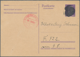Alliierte Besetzung - Notausgaben: Sowjetische Zone: SCHWERIN: 1945, (6 Pfg.) Auf Antwortkarte 6 Pfg - Autres & Non Classés