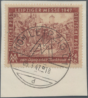 Alliierte Besetzung - Gemeinschaftsausgaben: 1947, Leipziger Frühjahrsmesse 24 + 26 Pf Kupfertiefdru - Other & Unclassified