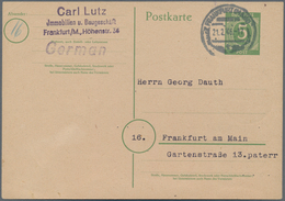 Alliierte Besetzung - Ganzsachen: 1946, Karte 5 Pfg. Ziffer, Portogerechte Bedarfsverwendung Von "FR - Andere & Zonder Classificatie