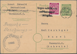Alliierte Besetzung - Ganzsachen: 1946, I. Kontrollratsausgabe Ganzsachenpostkarte Mit Wst. Große We - Altri & Non Classificati