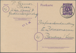 Alliierte Besetzung - Ganzsachen: 1946, I. Kontrollratsausgabe Ganzsachenpostkarte Mit Wst. Große We - Other & Unclassified