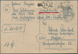 Alliierte Besetzung - Ganzsachen: 1948, Bedarfs- Und (fast) Portogerecht Verwendete Ganzpostkarte De - Other & Unclassified