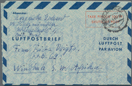 Alliierte Besetzung - Ganzsachen: 1949, Bedarfs- Und Portogerecht Verwendeter Ganzsachenluftpostbrie - Other & Unclassified