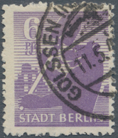 Sowjetische Zone - Berlin Und Brandenburg: 1945, 6 Pfg Mittelbläulichviolett Auf Glattem, Hellchromg - Other & Unclassified