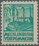 Sowjetische Zone - Mecklenburg-Vorpommern: 1946, Abschiedsserie 30 Pf. Schwärzlichbläulichgrün, Post - Sonstige & Ohne Zuordnung
