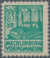 Sowjetische Zone - Mecklenburg-Vorpommern: 1946, Abschiedsserie 30 Pf. Schwärzlichbläulichgrün, Post - Other & Unclassified