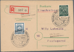 Sowjetische Zone - Ost-Sachsen: 1945, Ziffernserie 20 Pf, (dkl')blaugrau Mit Postmeistertrennung Los - Other & Unclassified