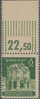 Sowjetische Zone - Ost-Sachsen: 1945, 6 Pfg Dunkelgrünoliv Mit Oberrand In Der Sehr Seltenen Mischzä - Altri & Non Classificati