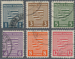Sowjetische Zone - Provinz Sachsen: 1945, Postmeistertrennung Wittenberg-Lutherstadt, 1 Pf Bis 12 Pf - Other & Unclassified