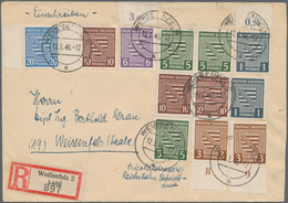 Sowjetische Zone - Provinz Sachsen: 1946, Freimarken 5 Pf Graugrün Mit Wasserzeichen Y Auf Weißem Pa - Other & Unclassified