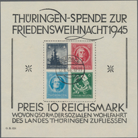 Sowjetische Zone - Thüringen: 1945, Blockausgabe Weihnachten Auf Weißem Papier In Type III (Kerbe Im - Autres & Non Classés