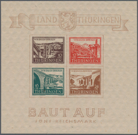 Sowjetische Zone - Thüringen: 1946, Brückenbau Block In Type II, Einwandfrei Postfrisch In Originalg - Autres & Non Classés